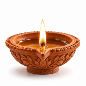 Royal Lotus Carved Diya